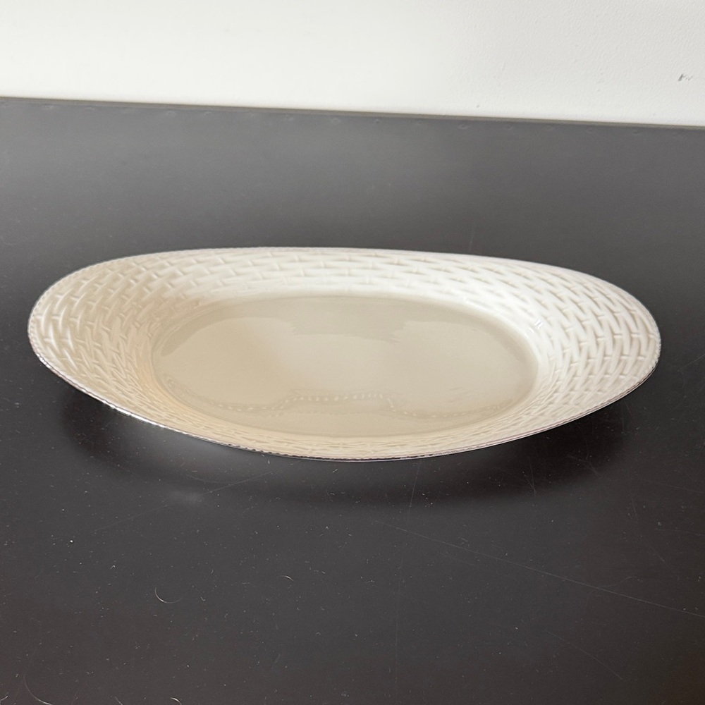 Lenox Elegant Cream Oval Serving Platter